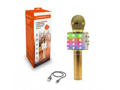 MANTA MIC20-GL LED, Bezdrôtový karaoke mikr/repr