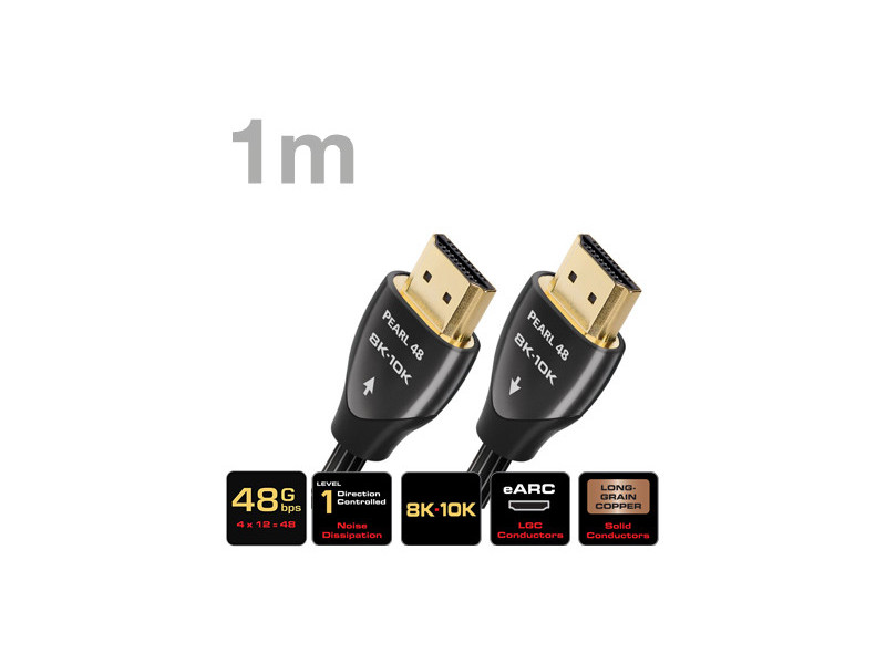 AUDIOQUEST Pearl 48G, Kábel HDMI 2.1 10K M/M 1m