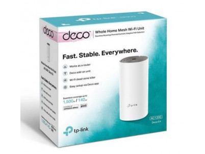 WiFi router TP-Link Deco E4 (1-Pack) 2x LAN/ 300Mbps 2,4GHz/ 867Mbps 5GHz