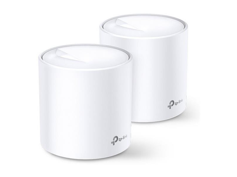 WiFi router TP-Link Deco X60(2-pack) AX3000, WiFi 6, 2x GLAN, / 574Mbps 2,4GHz/ 2402Mbps 5GHz