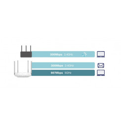 WiFi router TP-Link Archer C50 AC1200, AP/router, 4x LAN, 1x WAN / 300Mbps 2,4/ 867Mbps 5GHz
