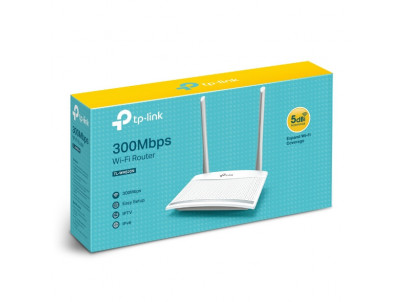 WiFi router TP-Link TL-WR820N AP/router, 2x LAN, 1x WAN, 2,4GHz, 300Mbps