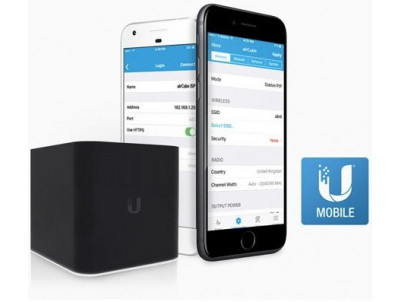 WiFi router Ubiquiti Networks airCube ISP AP/router, 3x LAN, 1x WAN (2,4GHz, 802.11n) 300Mbps