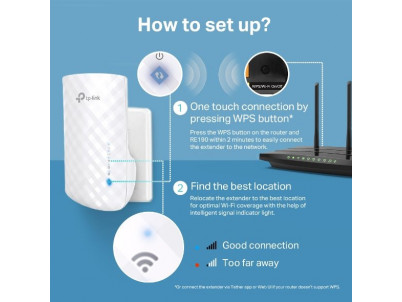 WiFi extender TP-Link RE190 AP/Extender/Repeater - AC750, OneMesh