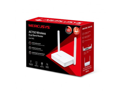 WiFi router TP-Link MERCUSYS MR20 AC750 dual AP/router, 2x LAN, 1x WAN/ 300Mbps 2,4/ 433Mbps 5GHz