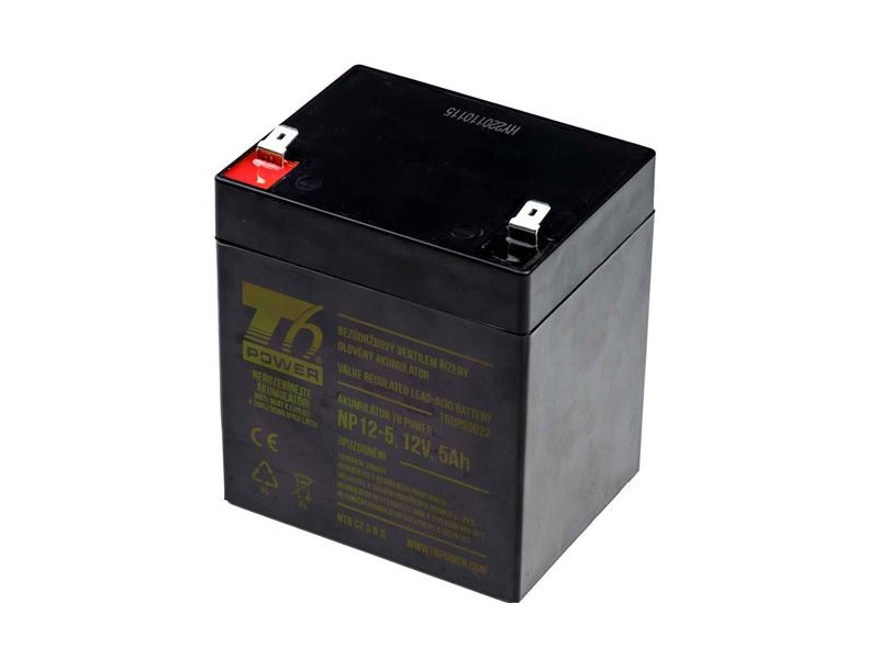 T6 POWER Akumulátor pre UPS, NP12-5, 12V, 5Ah