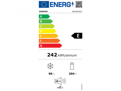 N61EA2XL4 chladnička kombi. GORENJE