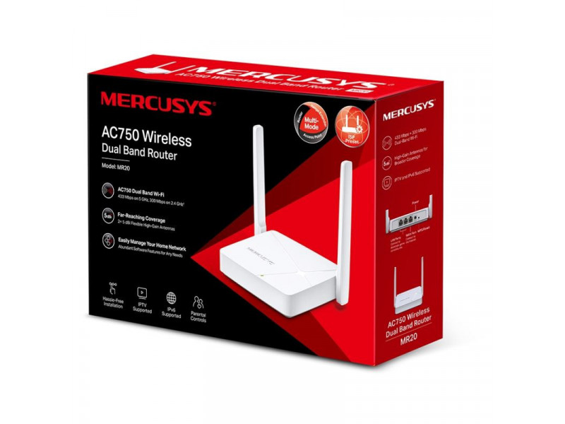 MERCUSYS MR20, AC750 Wireless Dual Band Router