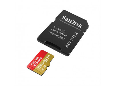 SanDisk Extreme SDXC 128GB 190MB/s V30 + ada