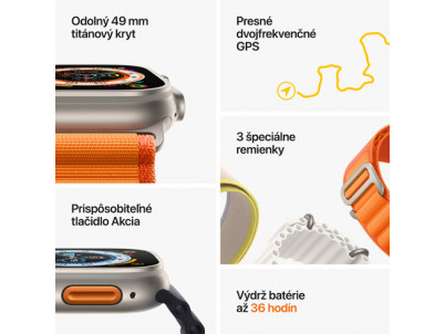 APPLE Watch ULTRA GPS+CE, 49mm Ti Bl Gr Loop