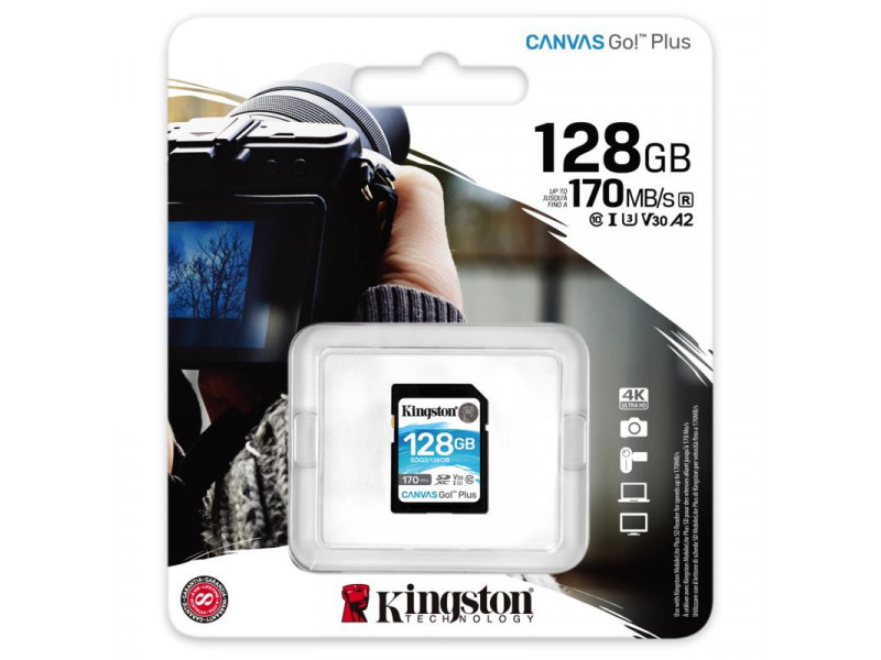 KINGSTON SDXC Canvas GO! Plus 128GB 170MB/s