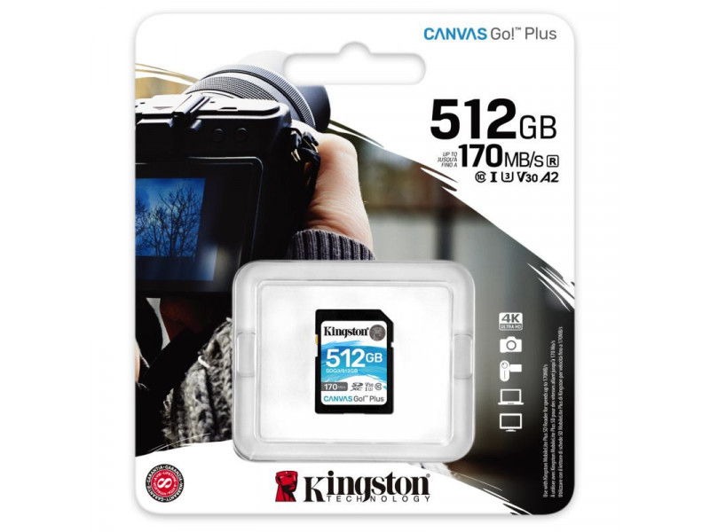 KINGSTON SDXC Canvas GO! Plus 512GB 170MB/s