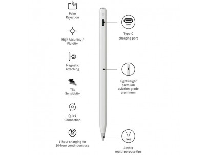 SwitchEasy EasyPencil Pro 4 Stylus Pencil, White