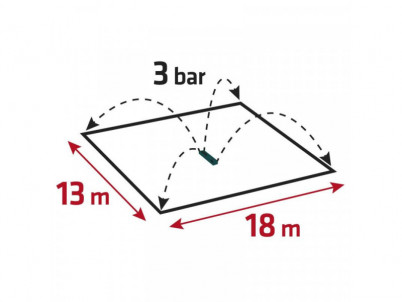 VERTO 15G771, Oscilačný postrekovač, 378 m2