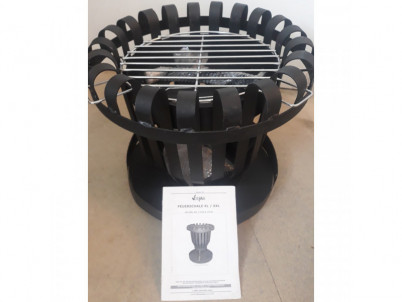 copy of Záhradné ohnisko na drevo s roštom na grilovanie XL, čierne