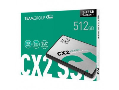 TEAM GROUP CX2 SSD 512GB 2.5"/SATA3/7mm