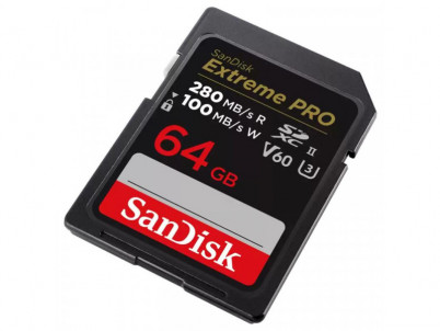 SanDisk Extreme PRO SD karta, 64 GB, V60, C10