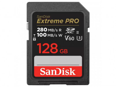 SanDisk Extreme PRO SD karta, 128 GB, V60, C10