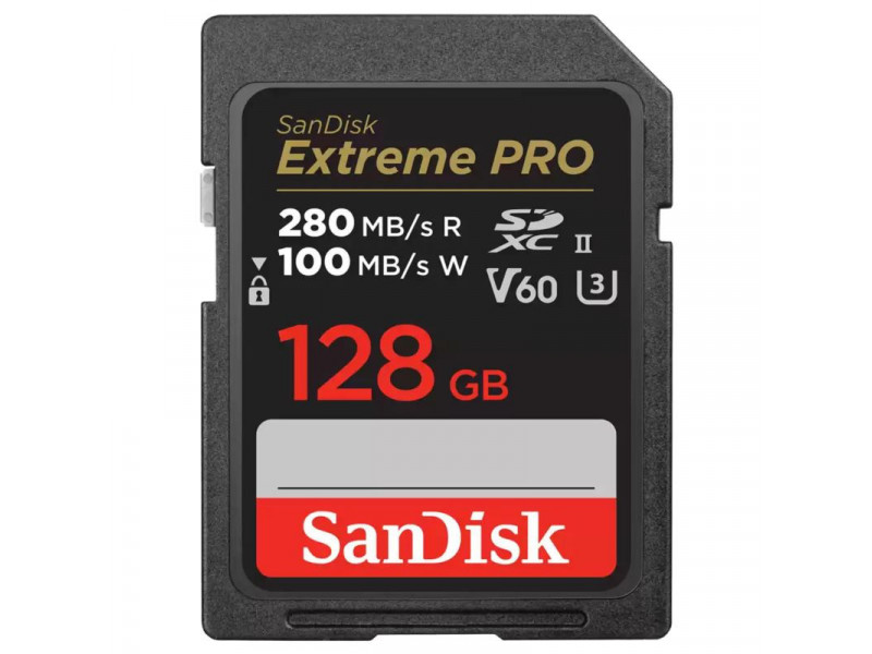 SanDisk Extreme PRO SD karta, 128 GB, V60, C10