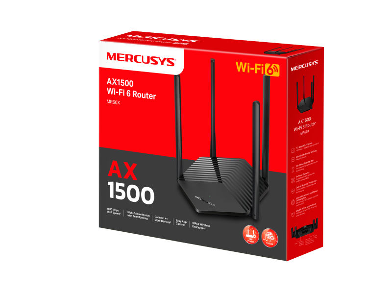 MERCUSYS MR60X, AX1500 WiFi 6 Router