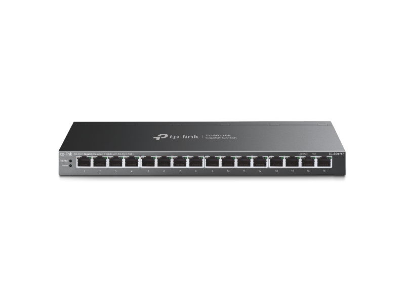 TP-Link Switch 16-Port/100/1000Mbps, PoE+