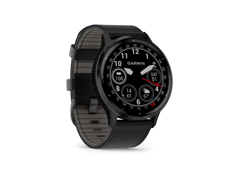 GARMIN VENU 3, Smart hodinky, Black/Slate, Leather