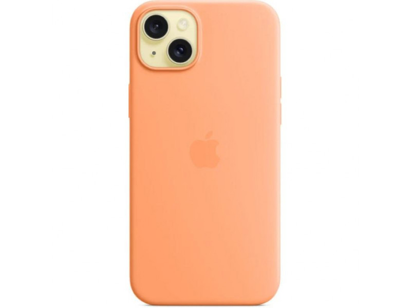 APPLE iPhone 15 Plus Silicone Case, MagSafe, Orang