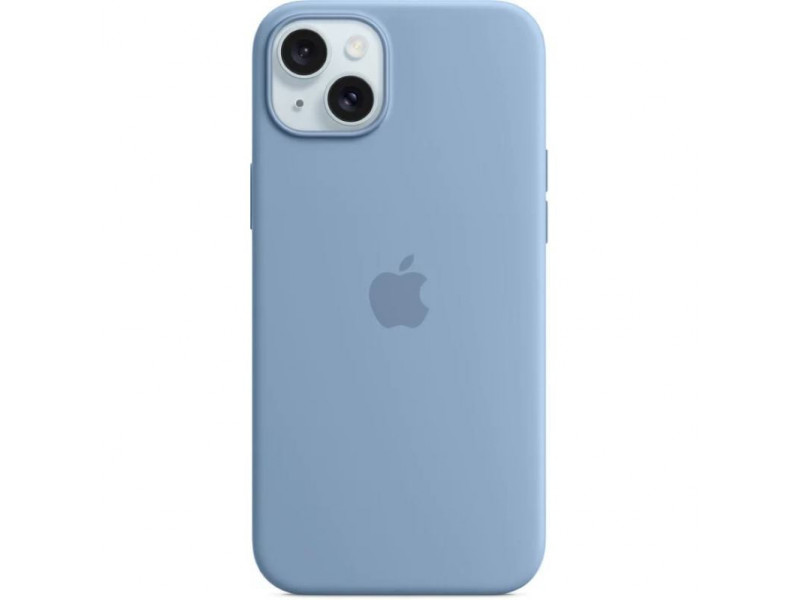 APPLE iPhone 15 Plus Silicone Case, MagSafe, WBlue