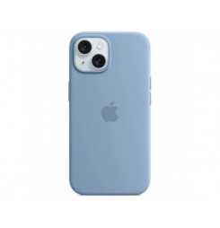 APPLE iPhone 15 Silicone Case, MagSafe, Storm Blue
