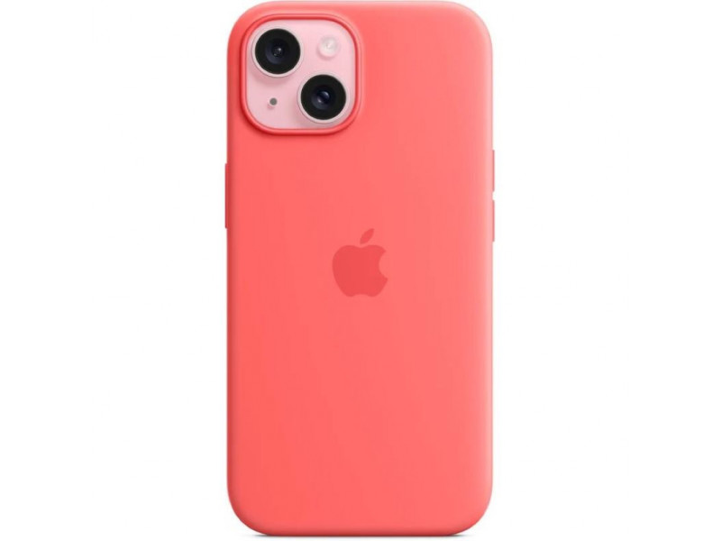 APPLE iPhone 15 Silicone Case, MagSafe, Guava