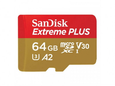 SanDisk Extreme PLUS SDXC 64GB 200MB/s V30 + ad