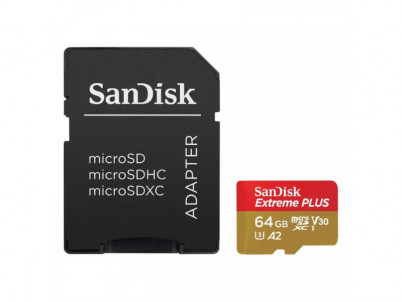 SanDisk Extreme PLUS SDXC 64GB 200MB/s V30 + ad