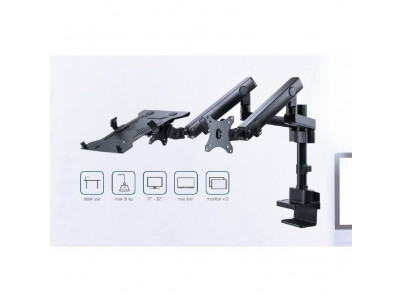 GEMBIRD MA-DA3-02, Držiak na monitor 17"-32"