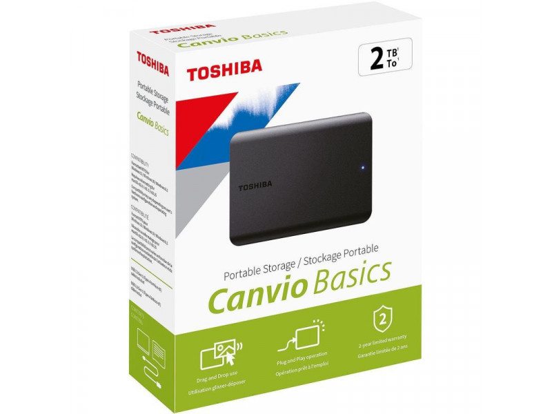TOSHIBA Canvio BASICS 2022, 2TB, USB3.2, 2,5"