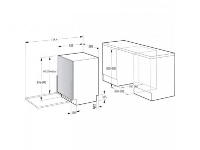 GORENJE Vstavaná umývačka riadu GV673C62