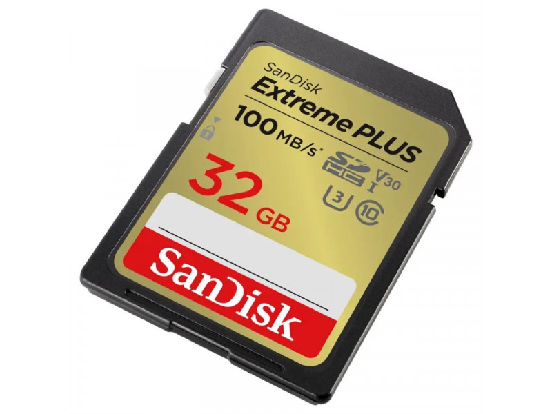 SanDisk Extreme PLUS SDHC 32GB 100 MB/s Class10
