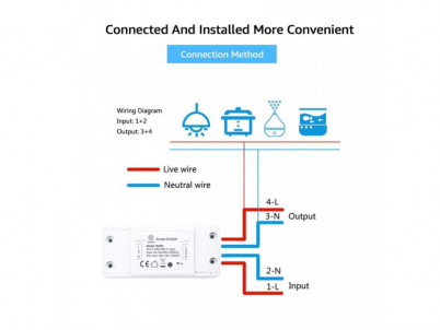 WOOX R4967, WiFi switch 10A WiFi