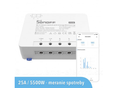 SONOFF POW R3, eWeLink Prepínač s meraním spo.