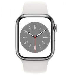 Watch S8 Cell GPS 41 Silver Steel Whi.