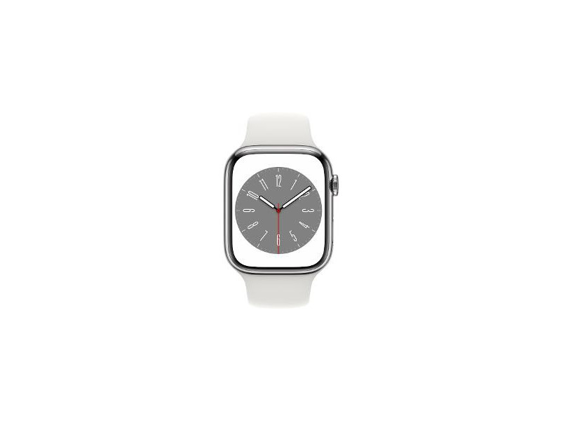 Watch S8 Cell GPS 45 Silver Steel Whi.