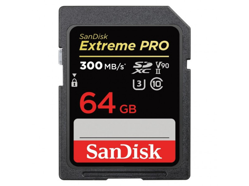 SanDisk Extreme PRO SD karta, 64 GB, SDXC, UHS-II