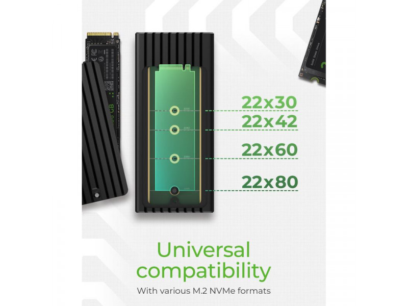 RAIDSONIC ICY Externý box M.2 NVMe 20Gbit/s