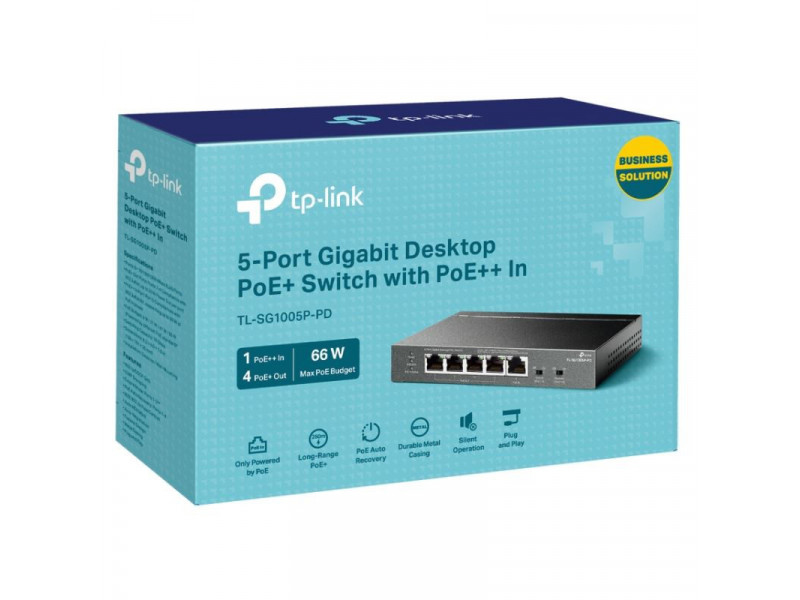 TP-Link Switch 5-Port/1000Mbps/Desk/PoE++