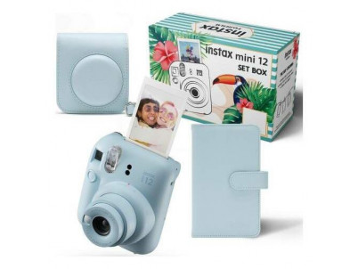 FujiFilm Instax Mini 12 BIG Bundle, Pastel Blue