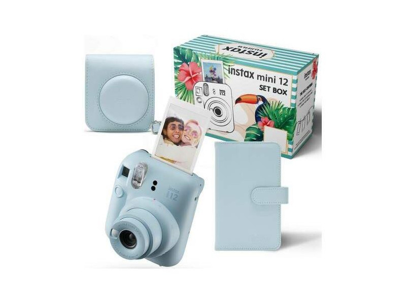 FujiFilm Instax Mini 12 BIG Bundle, Pastel Blue