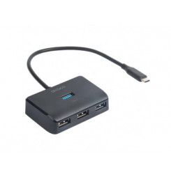 DELTACO USBC-HUB203, USB Type C Hub 4x USB A