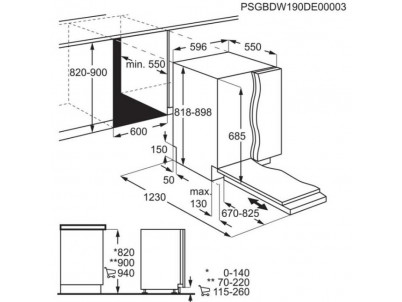 AEG Vstavaná umývačka riadu FSE74608P