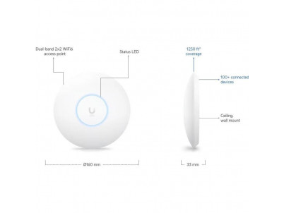 UBIQUITI UniFi U6+, Acces Point, Prístupový bod