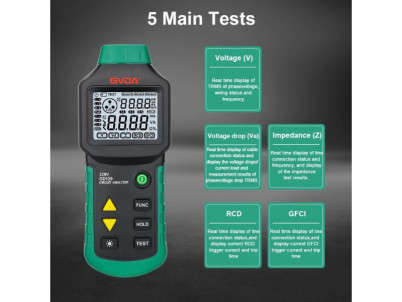 GVDA GD129, Digitálny tester zásuviek