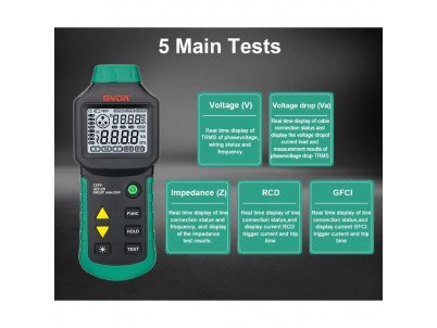 GVDA GD129, Digitálny tester zásuviek